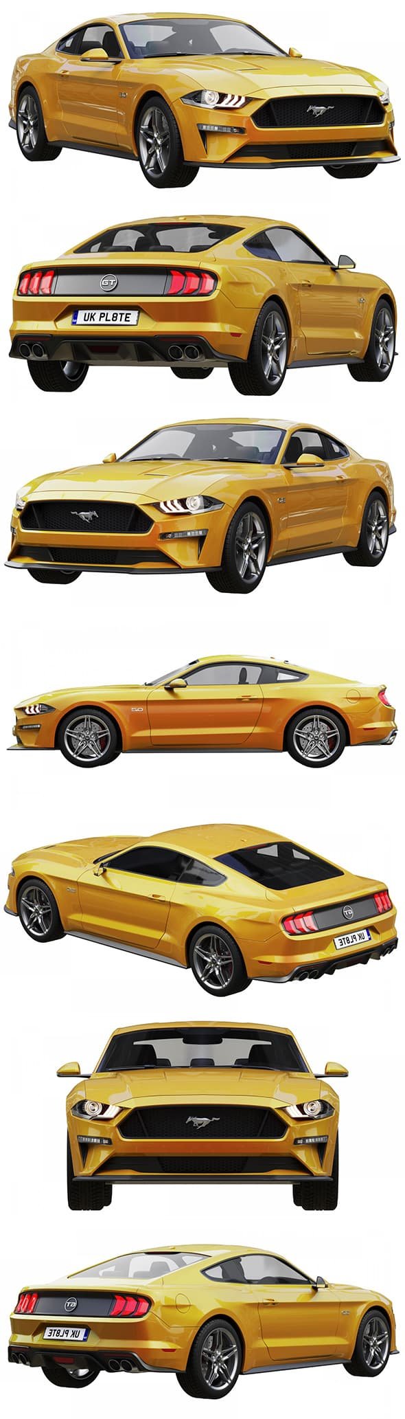 Ford Mustang Gt 2020 3D Model