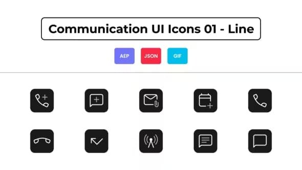 VideoHive - Communication UI Icons 01 - Line - 44836804