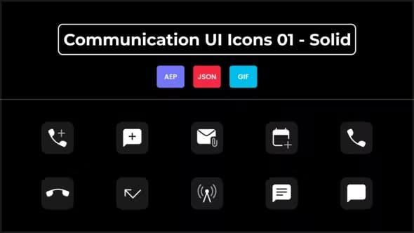 VideoHive - Communication UI Icons 01 - Solid - 44836814