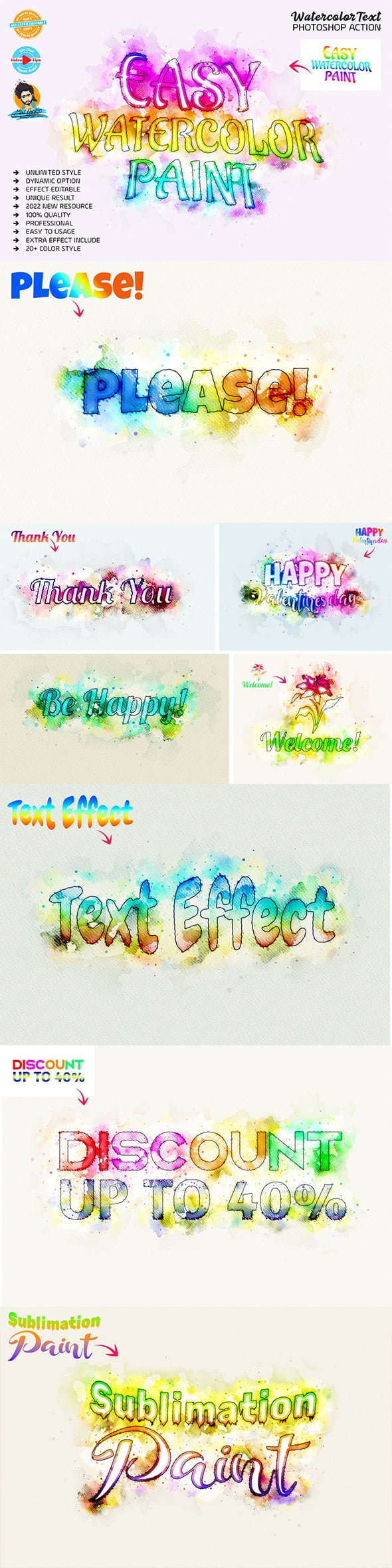 CreativeMarket - Easily Watercolor Text Effect - 7142827