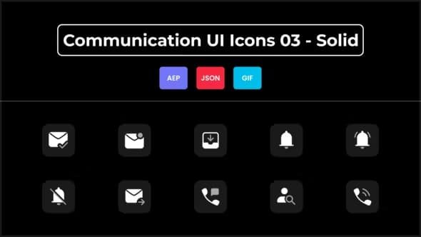VideoHive - Communication UI Icons 03 - Solid - 44836906