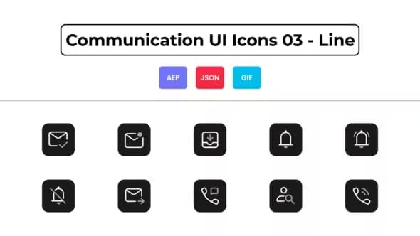 VideoHive - Communication UI Icons 03 - Line - 44836894