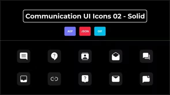 VideoHive - Communication UI Icons 02 - Solid - 44836869