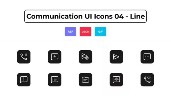 VideoHive - Communication UI Icons 04 - Line - 44836916