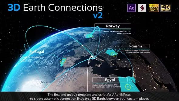 VideoHive - 3D Earth Connections V2 - 23573012