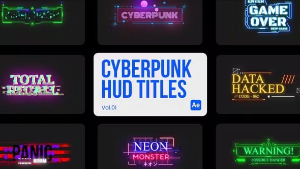 VideoHive - Cyberpunk HUD Titles 01 for After Effects - 44871454