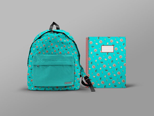 AdobeStock - School Backpack School Notebook Mockup - 377208991