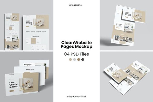 Clean Website Pages Mockup - 7C3EJQ3