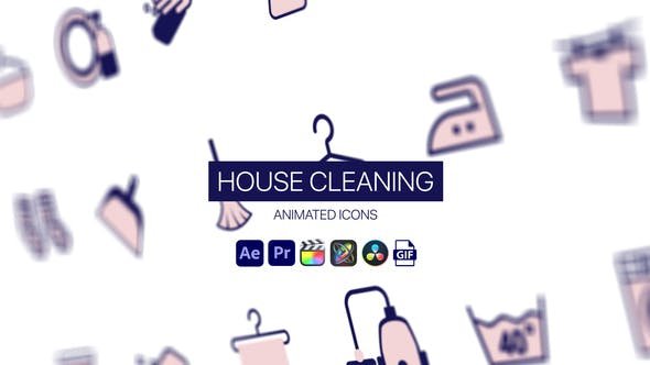 VideoHive - House Cleaning Animated Icons - 44951932