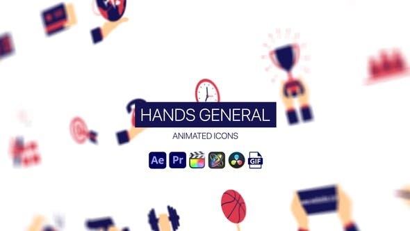 VideoHive - Hands General Animated Icons - 44951484