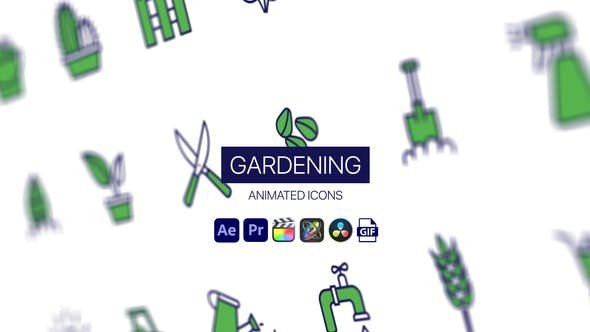 VideoHive - Gardening Animated Icons - 44951466