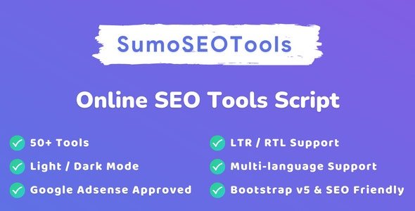 CodeCanyon - SumoSEOTools v1.0.1 - Online SEO Tools Script - 37326812 - NULLED