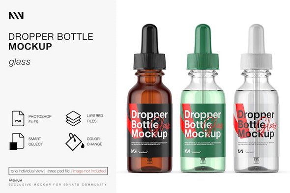 Dropper Bottle Mockup - 3U926ER