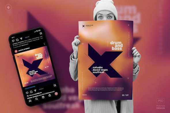 Electronic Music 2 – Event Poster, Flyer Template - ED3JBR3