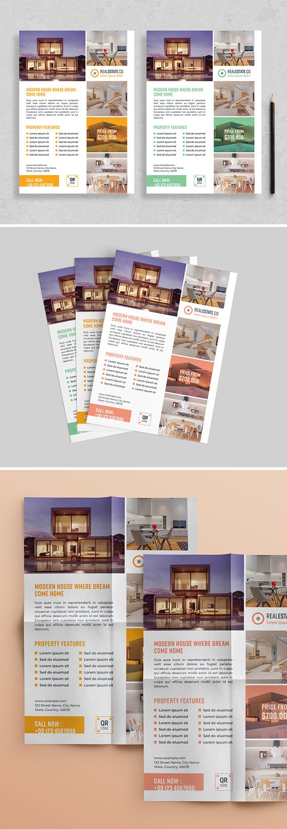 AdobeStock - Flyer Layout with Colorful Accents - 313873227