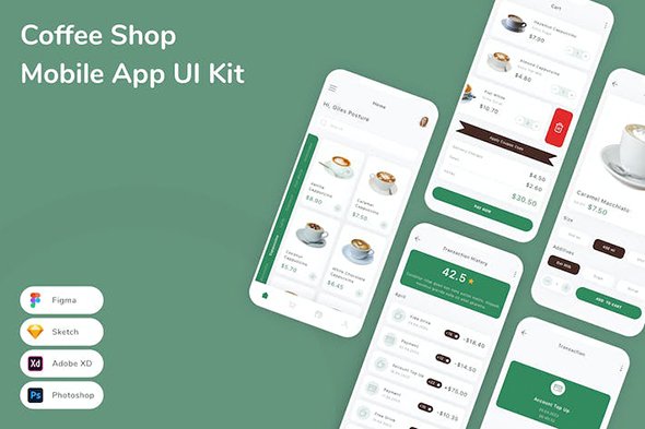 Coffee Shop Mobile App UI Kit - 5T2TCU8