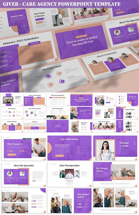 Giver - Nursing Home Powerpoint Template - R8CY6M7