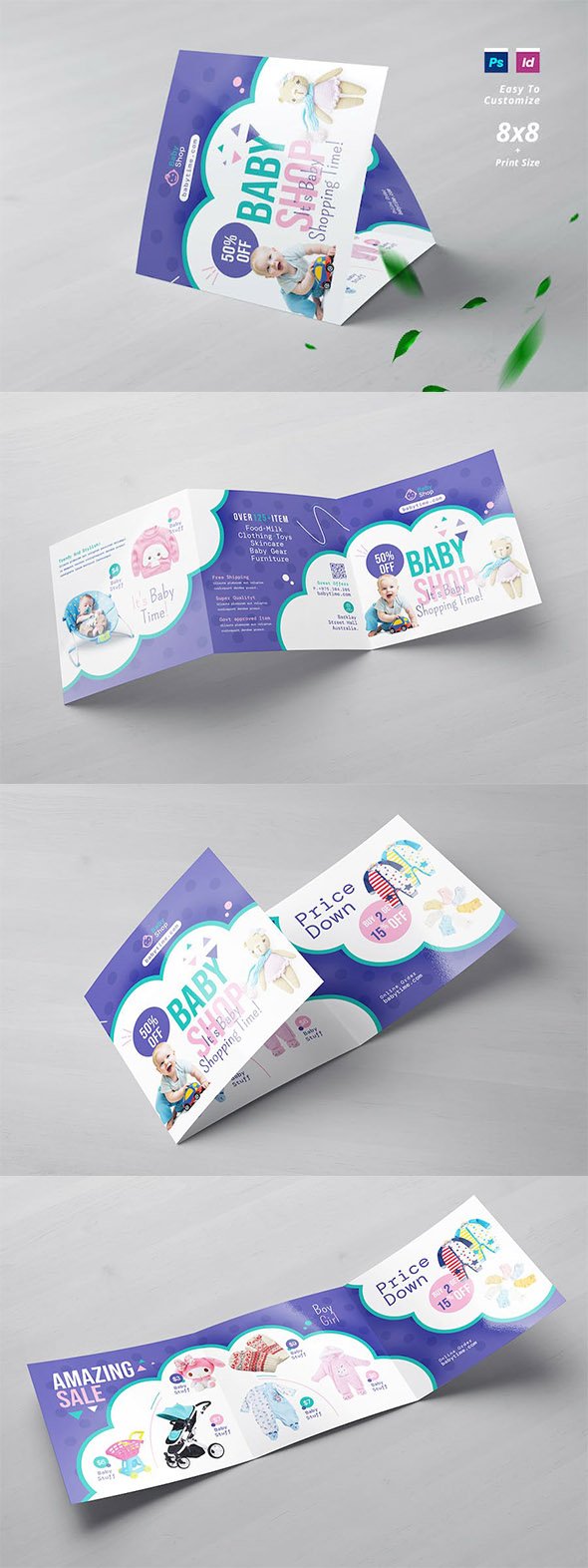 Baby Shop Square Trifold Brochure - VGSE7CU