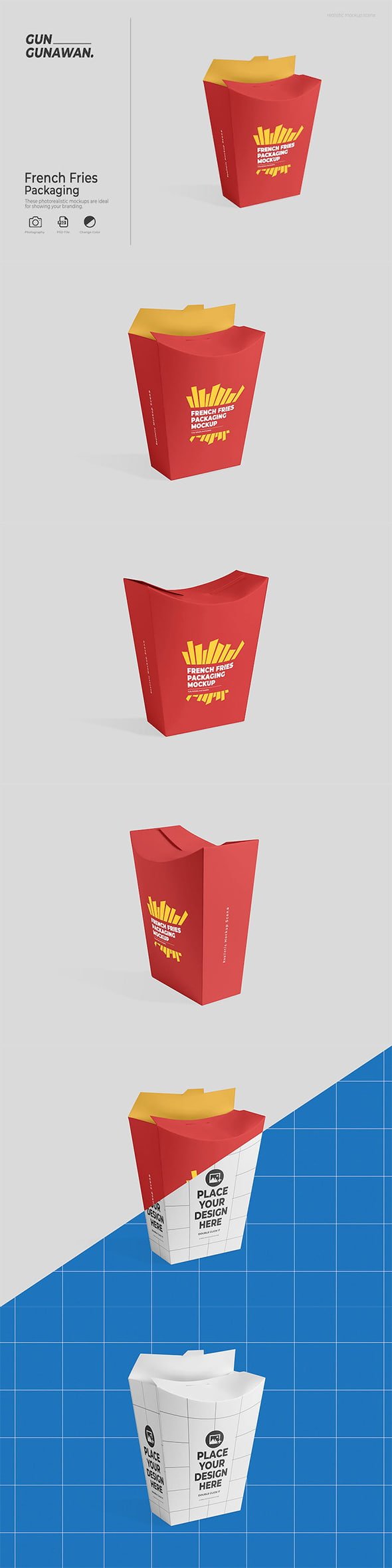 French Fries Packaging Mockup - ZYK58NP