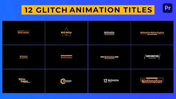 VideoHive - Glitch Animation Titles Premiere Pro Template - 45211821