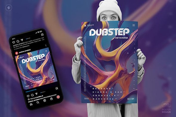 GraphicRiver - Dubstep – Abstract Poster, Flyer Template - 45235851