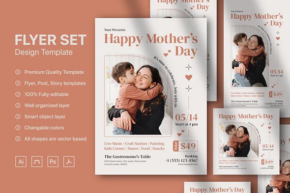 Mother's Day Flyer Set - KDYDFHX