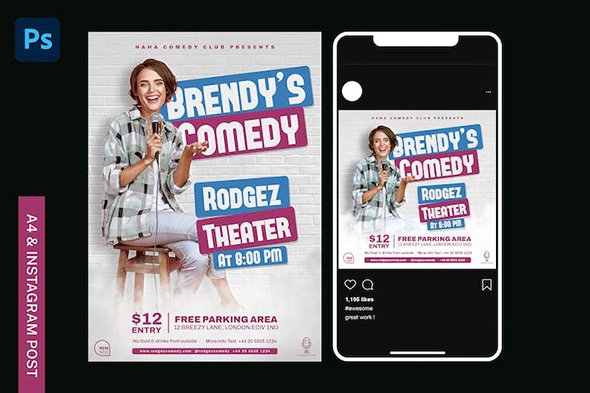 Stand Up Comedy Flyer - 7C7Z3C2