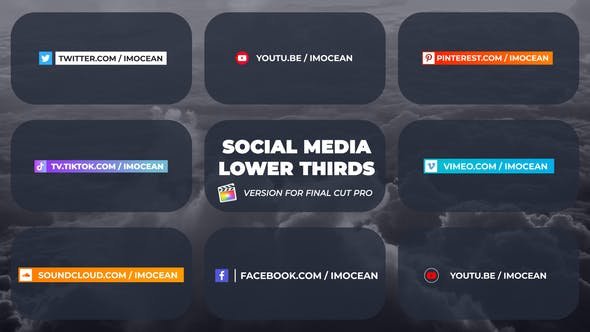 VideoHive - Colorful Social Media Lower Thirds | FCPX - 45505935