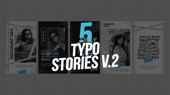 VideoHive - 5 Typo Stories V.2 | Premiere Pro - 45235984
