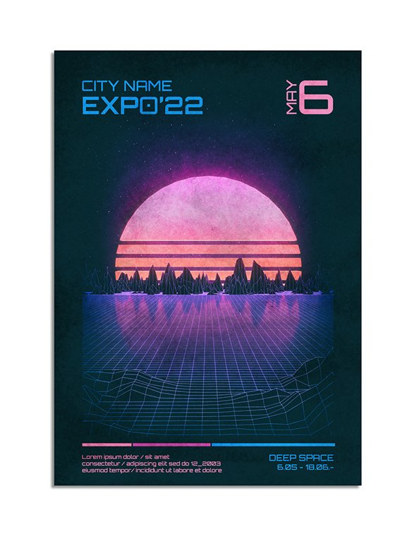 AdobeStock  - Retro 80s Sci-Fi Event Poster Layout - 295919452