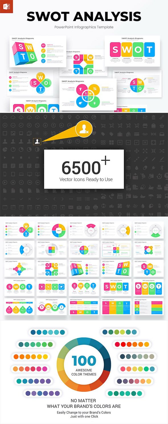 Swot Analysis PowerPoint Infographics Template - UDB5FNE