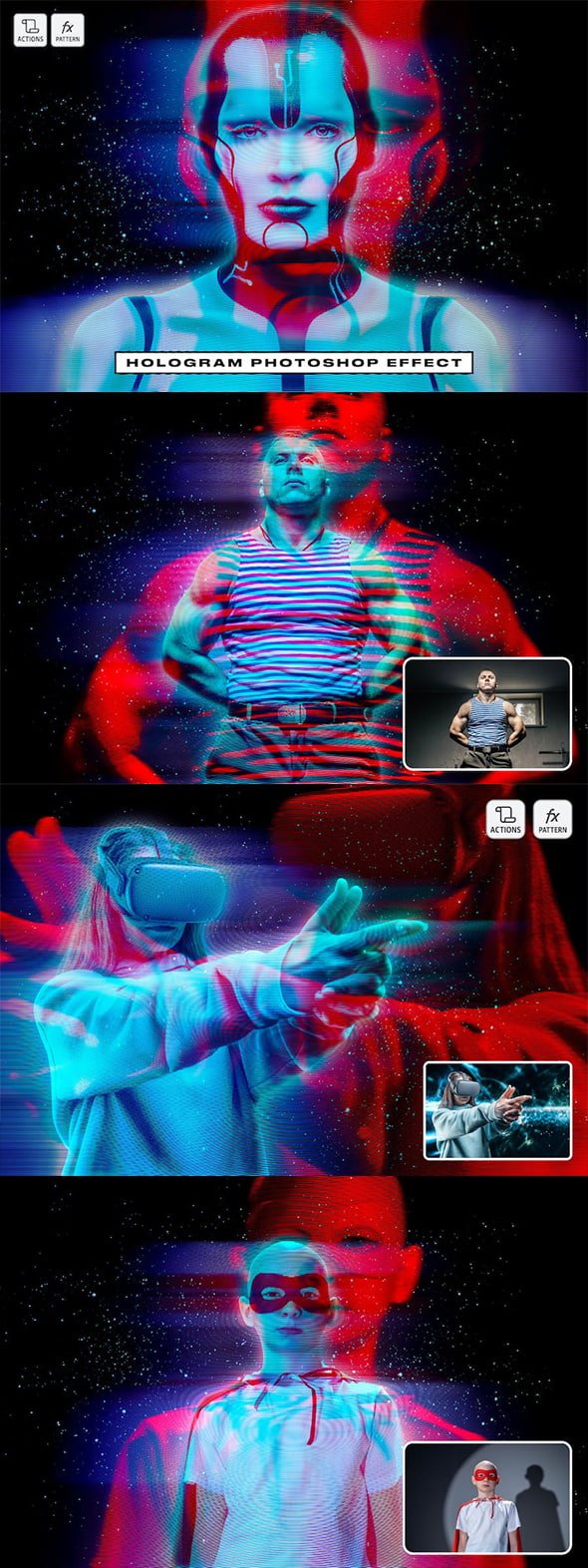 Hologram Photoshop Effect - ZDBEULB