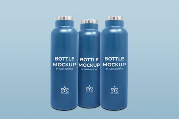 Bottle Mockup Logo and Brand - W89X62L