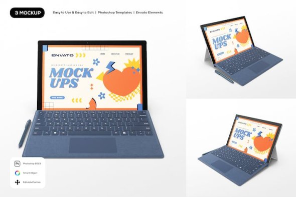 Microsoft Surface Pro Laptop Mockup - RUJTARE