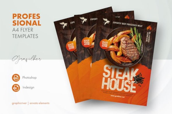 GraphicRiver - Steak House Flyer Templates - 45653651