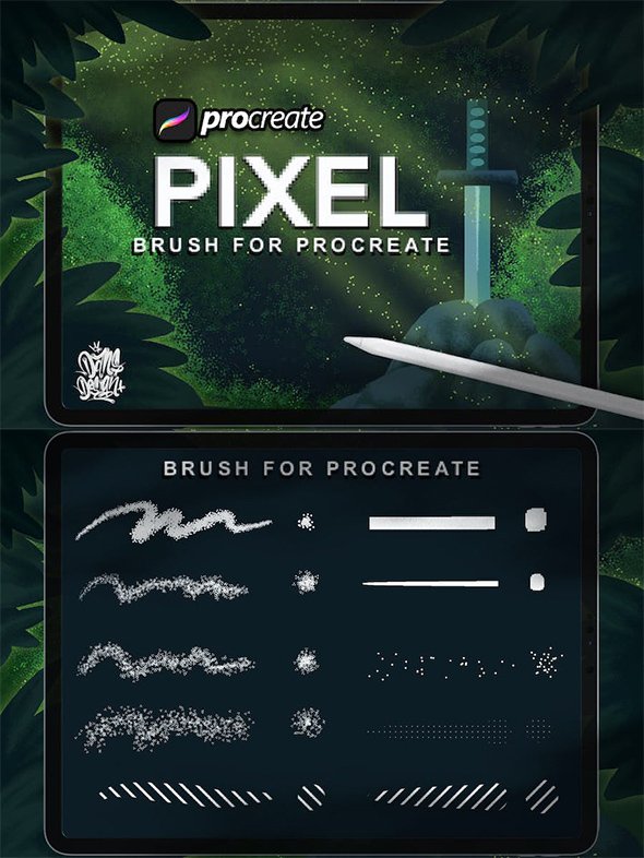 Dansdesign Pixel Brush Procreate - RGDQUP3