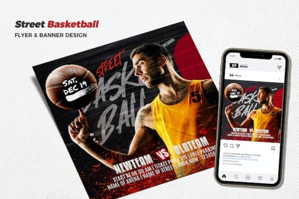 Basketball Street Flyer And Social - XDS2KG5