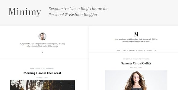 ThemeForest - Minimy v1.2.1 - Responsive Clean Personal & Fashion Blog - 9404897