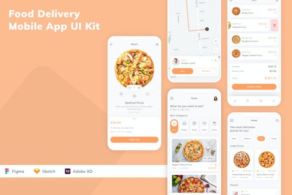 Food Delivery Mobile App UI Kit - 5K499S9