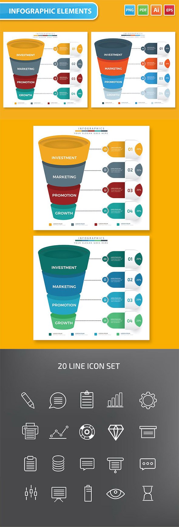 Funnel Infographic Elements - 2YW9B58
