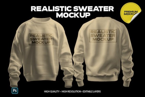 Realistic Sweater Mockup - SF2BPVJ