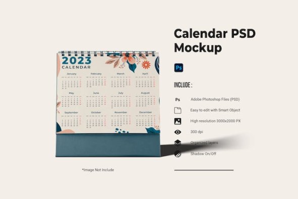 Calendar PSD Mockup - X6PVTZG