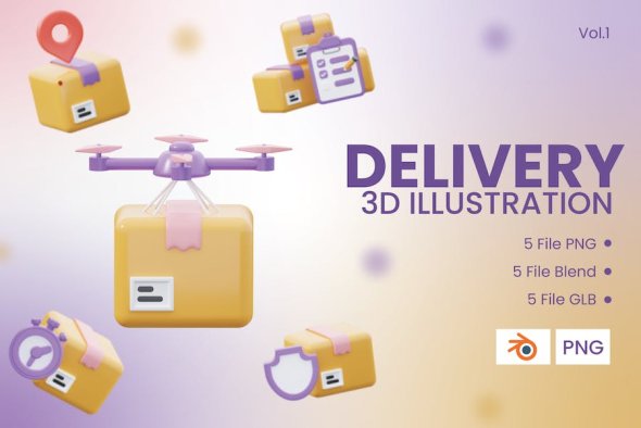 3d Delivery Icon Vol.1 - B4ZMGM8
