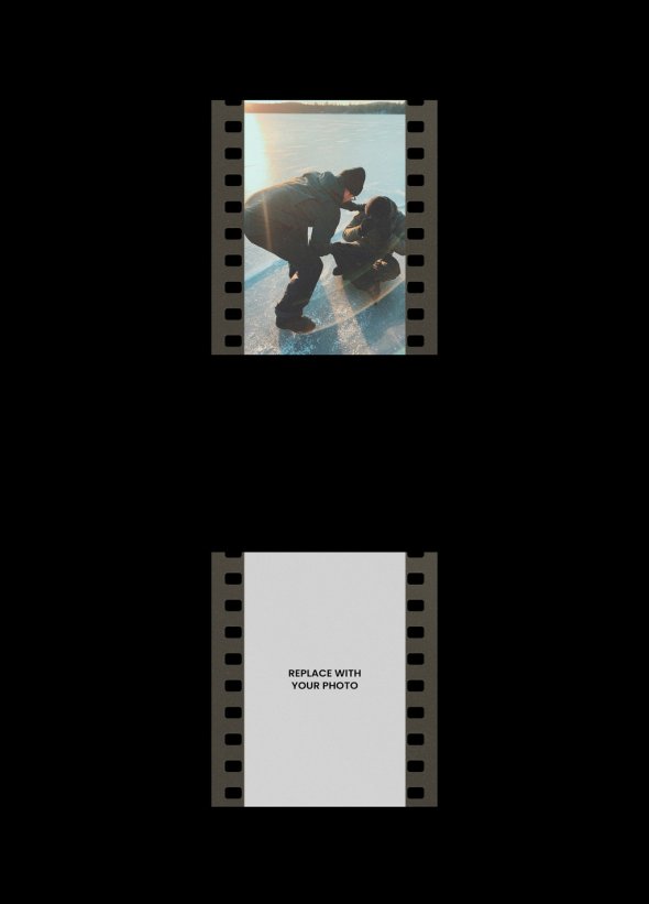 AdobeStock - Analog Film Frame Photo Effect Mockup Template - 545341418