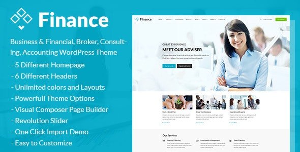 ThemeForest - Finance v1.4.3 - Business & Financial, Broker, Consulting, Accounting WordPress Theme - 17186694