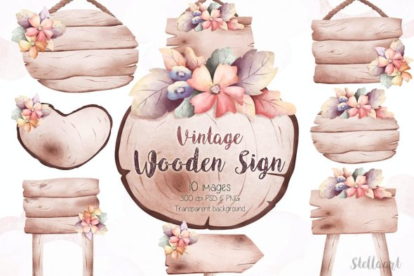 Vintage Wooden Sign - VKW7CE8
