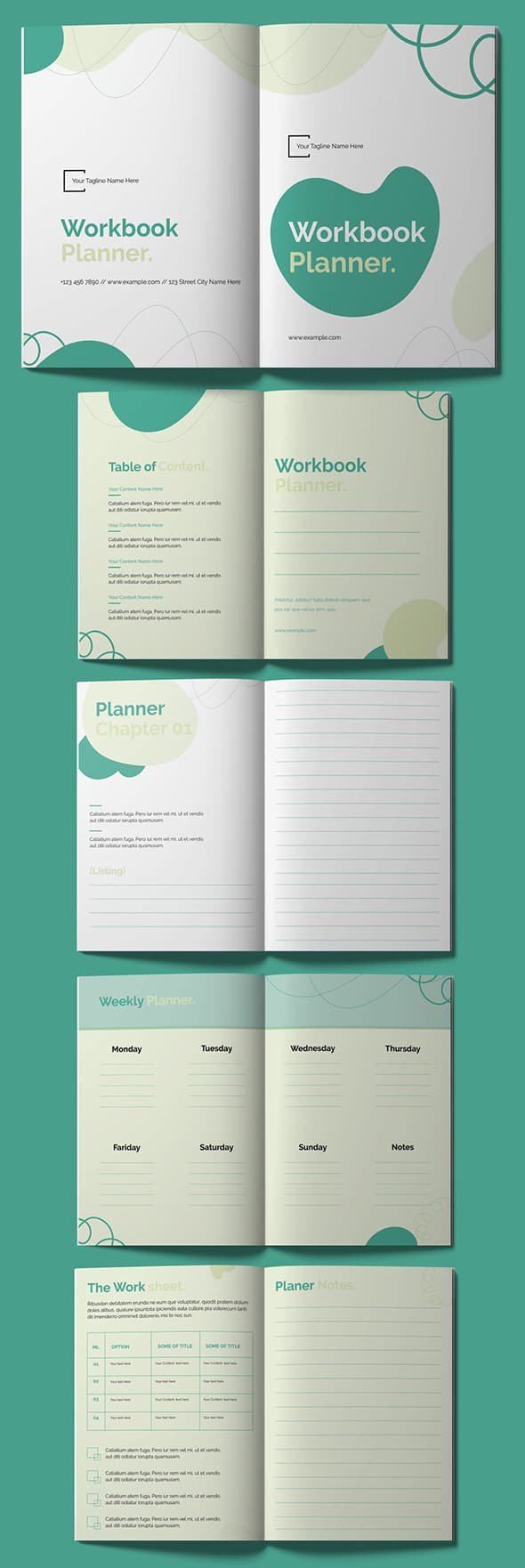 AdobeStock - Workbook Planner Design Template - 605957459