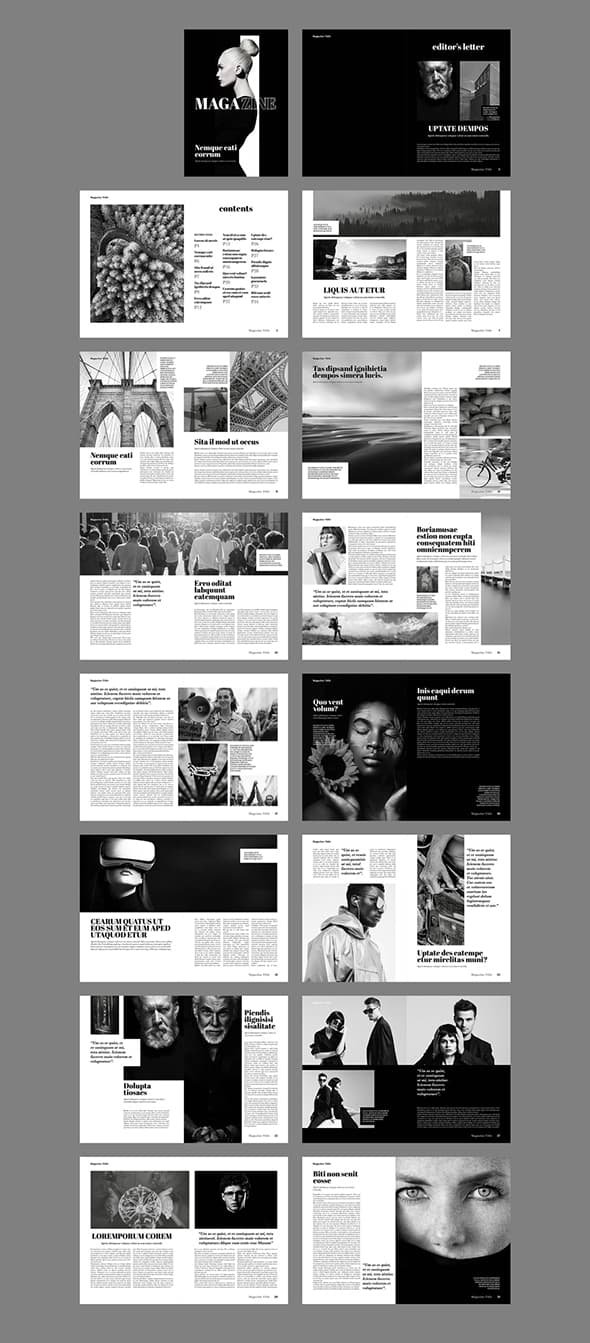 AdobeStock - Simple Black And White Multipurpose Magazine - 606428151