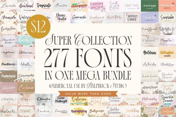 Super Font Collection - in One Mega Bundle! - 1771561