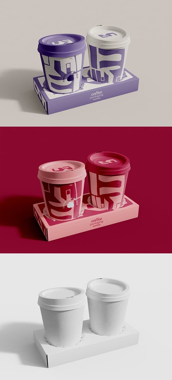 AdobeStock - Take away Coffee Cups Mockup - 607868195